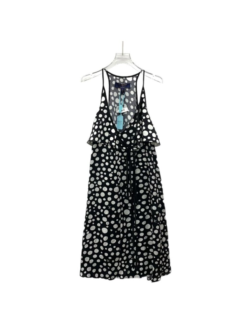 Louis Vuitton x Yayoi Kusama Black Polka Dot Print Sleeveless Dress